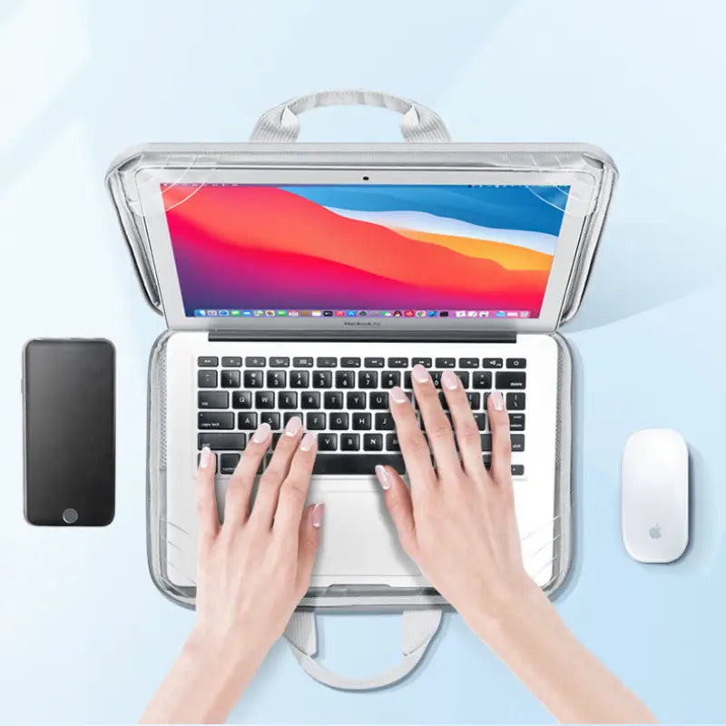 Laptop Tote Bag with Quick-Access Design & Detachable Accessory Pouch