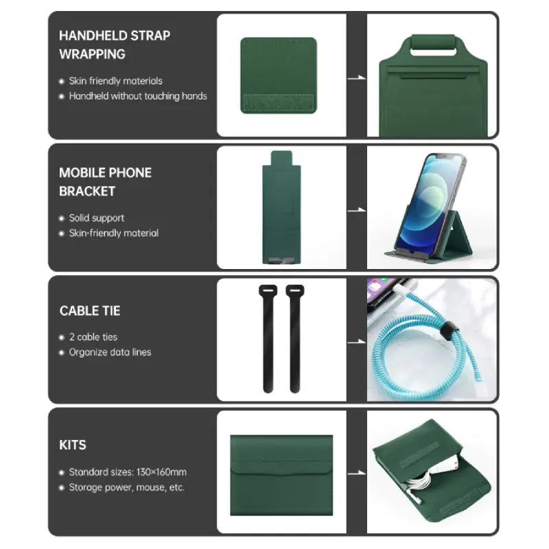 Carryvia™  4-in-1 Laptop Sleeve with Handle & Mouse Pad