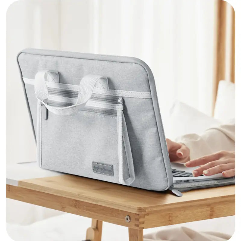 Laptop Tote Bag with Quick-Access Design & Detachable Accessory Pouch