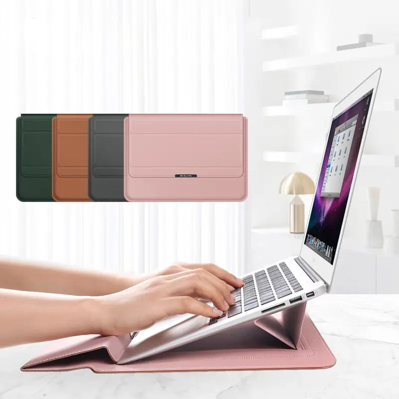 Elevio™ 3-in-1 Laptop Sleeve with Stand & Wrist Rest