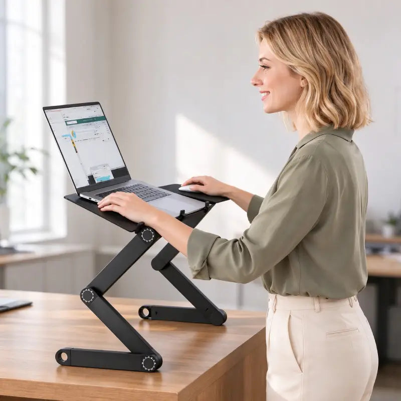 FLEXSTAND 360° – Adjustable Ergonomic Laptop Stand for Work, Relaxation & Reading