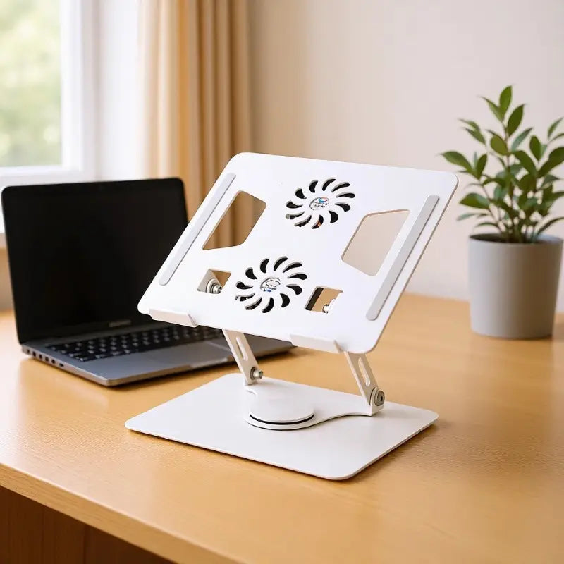RotaLift™ 360° Rotating Laptop Stand with Cooling Fan