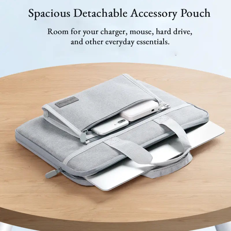 Laptop Tote Bag with Quick-Access Design & Detachable Accessory Pouch