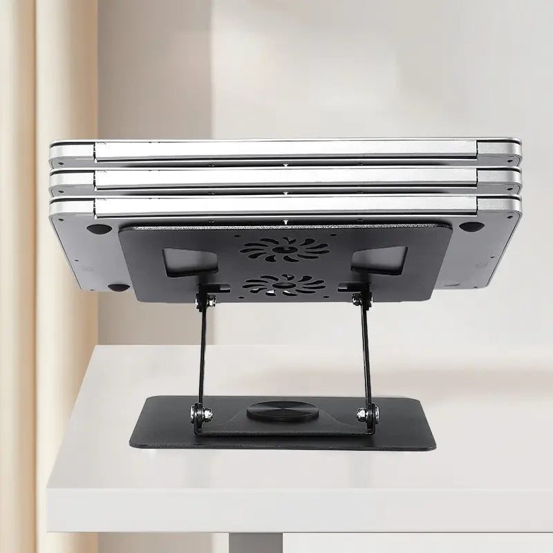 RotaLift™ 360° Rotating Laptop Stand with Cooling Fan