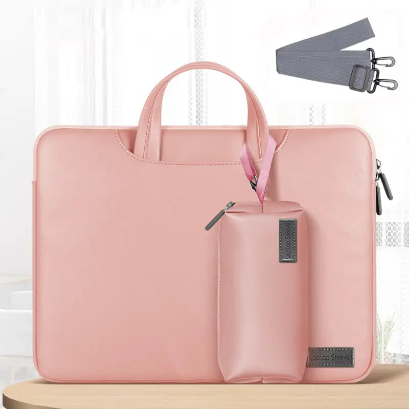 Laptop Tote Bag with Shoulder Strap & Accessory Pouch
