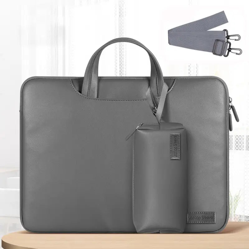 Laptop Tote Bag with Shoulder Strap & Accessory Pouch