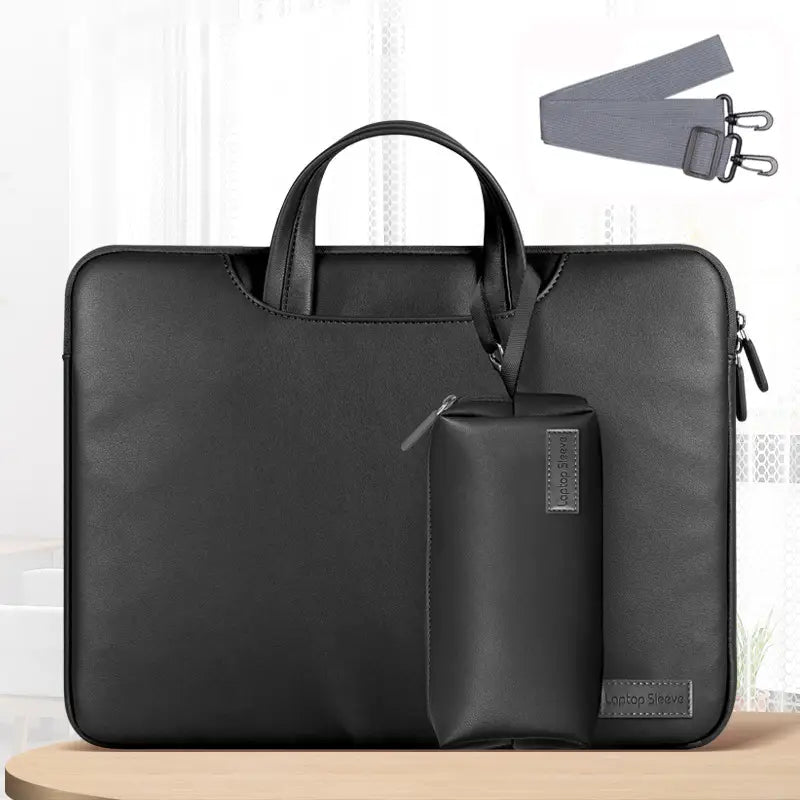 Laptop Tote Bag with Shoulder Strap & Accessory Pouch